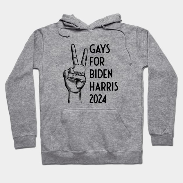 Gays For Biden Harris Election 2024 Hoodie by Manzo Carey